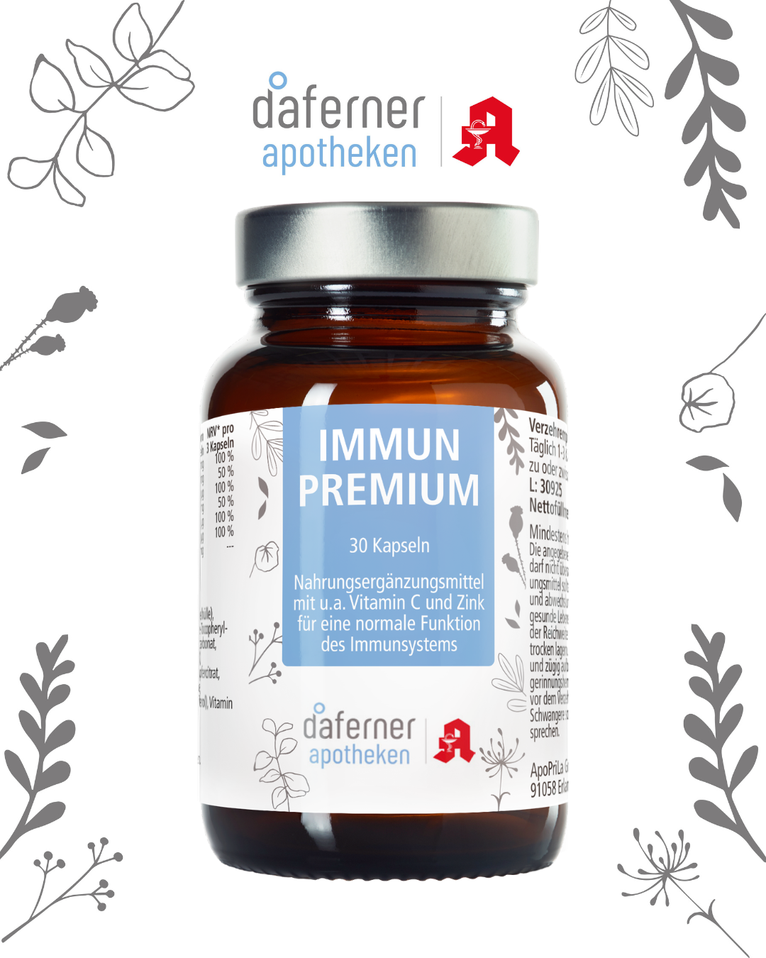 Produkt "Immun Premium" mit dem Logo von der daferner Apotheken.